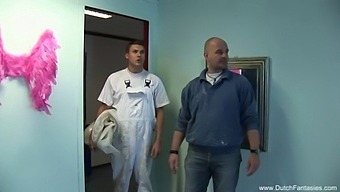 Amateur Dutch Milf Has Double Penetration With Two Men
