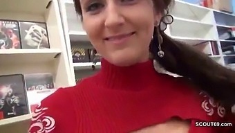 German Teen Gets Fucked And Pregnant In Video Store