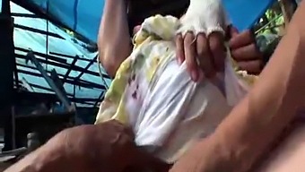 Asian Pregnant Woman Gets Fucked By Homeless Man