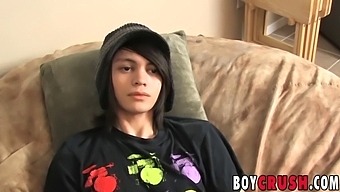 Stunning Young Gay Man Masturbates And Ejaculates During A Sex Interview