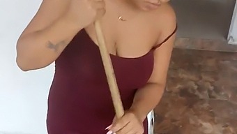 I Ask My Wife To Give Me A Blowjob While Cleaning The House, But Things Don'T Go As Planned
