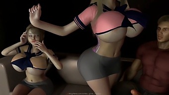 Two Clothed Girls On The Sofa - No.001 Boob And Butt, No.01 Boobs And Butt