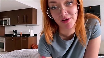 Alex Adams Gives Redhead Step Sister A Blowjob And Facial