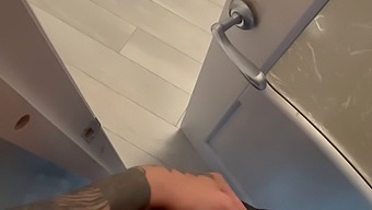 Tattooed Stepsister Shows Off Her Big Tits And Ass While Giving A Handjob