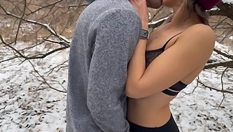 Wet And Wild: Milf Wife Enjoys A Snowy Double Creampie