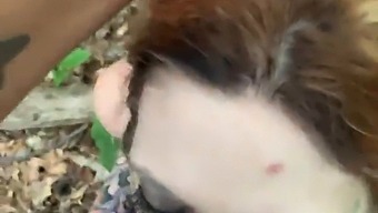 Interracial Couple Gets Caught In The Woods As She Pleads For Hardcore Sex