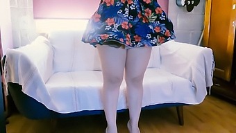 Masturbating Voyeur Caught By Mistress, Asked To Undress