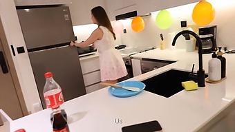 I Have A Friendly And Taboo Experience With My Friend’s Mom In The Kitchen After His Birthday.
